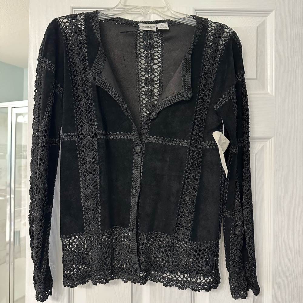 Newport News Black Suede Light Jacket